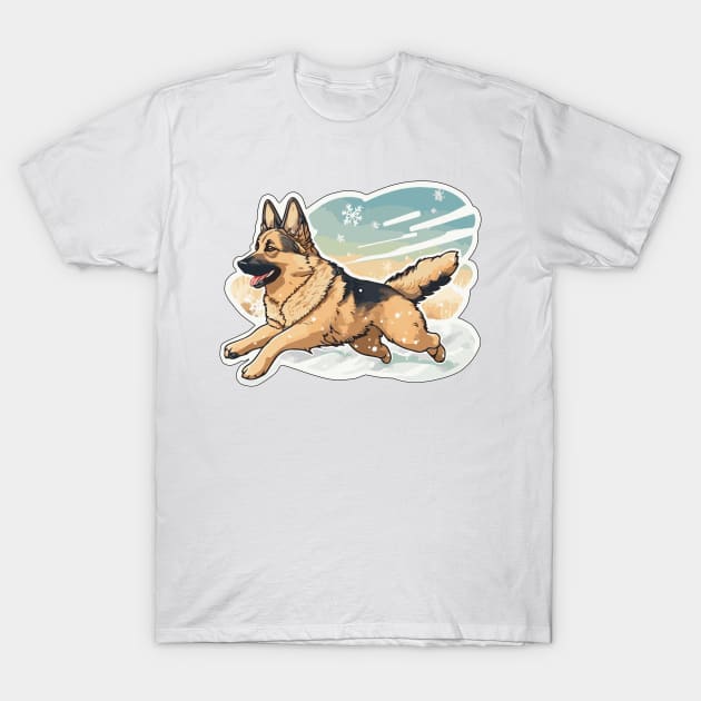 German Sheppard Sticker T-Shirt by SquishyKitkat